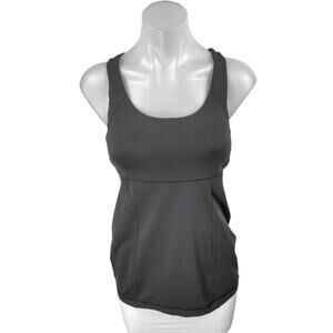 Lululemon Energy Black Sleeveless Cross Back Activewear Fitness Gym Tank Top 4